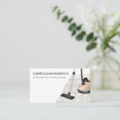 Beige Janitorial housekeeper Vacuum cleaner tapijt Visitekaartje (Staand voorkant)