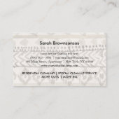 Beige Janitorial housekeeper Vacuum cleaner tapijt Visitekaartje (Achterkant)