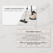 Beige Janitorial housekeeper Vacuum cleaner tapijt Visitekaartje (Voorkant / Achterkant)