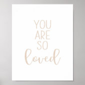 Beige je bent zo geliefd poster (Voorkant)