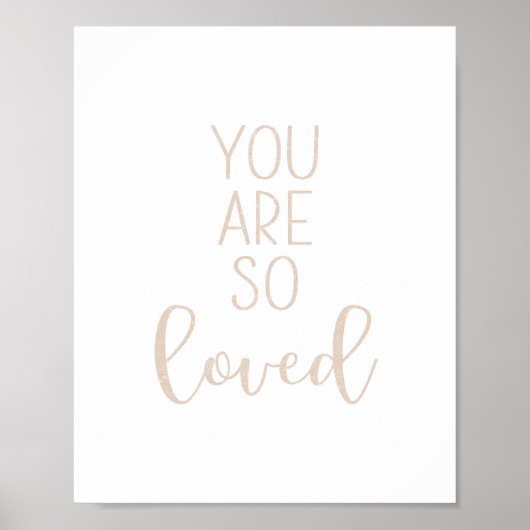 Beige je bent zo geliefd poster (Voorkant)