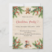 Beige jute dennenboom natuurlijke kerstfeest kaart (Voorkant)