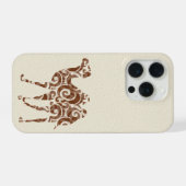 Beige kameel iPhone hoesje (Achterkant horizontaal)