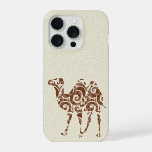 Beige kameel iPhone hoesje (Achterkant)