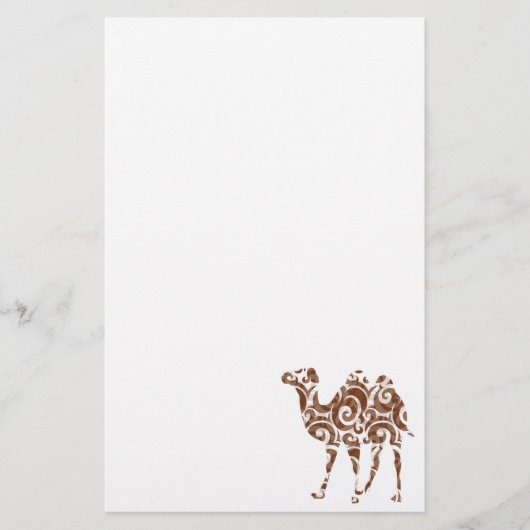 Beige kamel briefpapier (Voorkant)