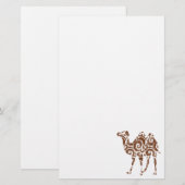 Beige kamel briefpapier (Voorkant / Achterkant)