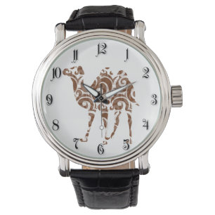 Beige kamel horloge