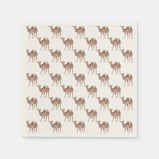 Beige kamel servetten (Voorkant)