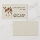 Beige kamel visitekaartje (Voorkant / Achterkant)