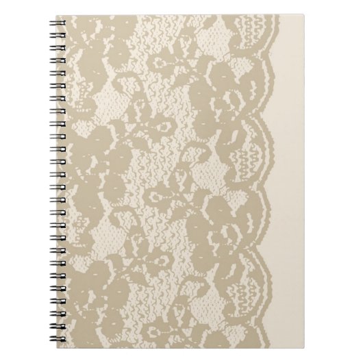 Beige kant notitieboek (Voorkant)