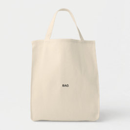 Beige katoenen tas met het woord "TAS" erop gedruk