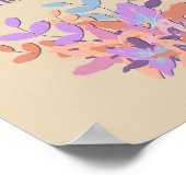 Beige "Keep Peace in your Heart" Floral Poster (Hoek)