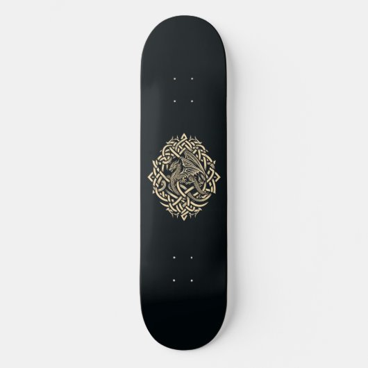 Beige Keltische Draak Persoonlijk Skateboard (Voorkant)