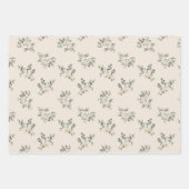 beige kerstinpakpapier inpakpapier vel (Voorkant)