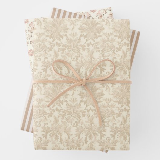  beige kerstinpakpapier inpakpapier vel (In situ)