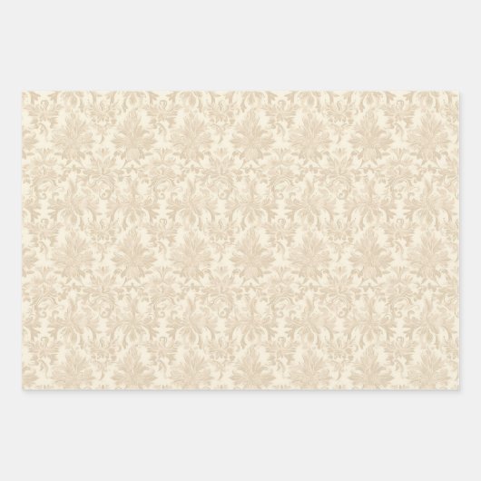 beige kerstinpakpapier inpakpapier vel (Voorkant)