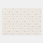 beige kerstinpakpapier inpakpapier vel (Voorkant)