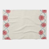 Beige Keukenhanddoek met Bloemenprint (Horizontaal)