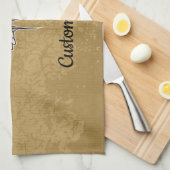 Beige Keukenhanddoek met Vleugels (Quarter Fold)