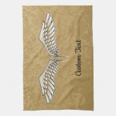 Beige Keukenhanddoek met Vleugels (Verticaal)