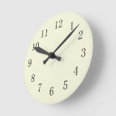 Beige Kitchen Wall Clock Ronde Klok (Hoek)
