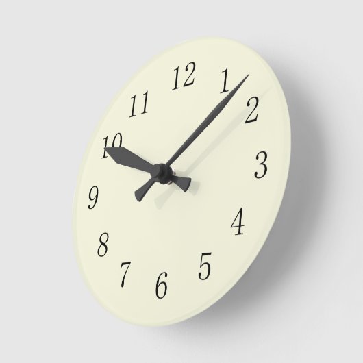 Beige Kitchen Wall Clock Ronde Klok (Hoek)