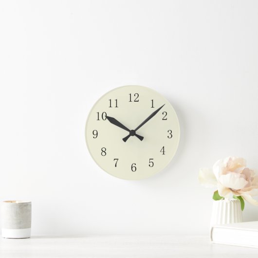 Beige Kitchen Wall Clock Ronde Klok (Huis)