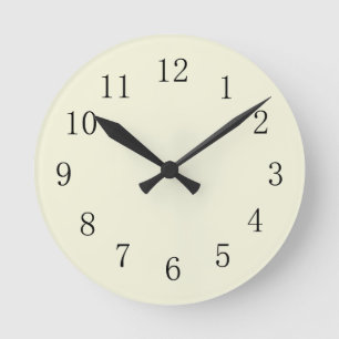 Beige Kitchen Wall Clock Ronde Klok
