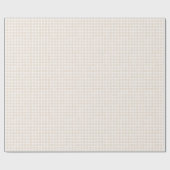Beige Klassieke Gingham Cadeaupapier (Vlak)