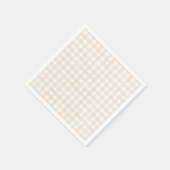 Beige Klassieke Gingham Servet (Hoek)