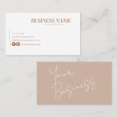 Beige Klein Visitekaartje, Boutique Visitekaartje (Voorkant / Achterkant)