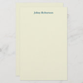 Beige Kleur Duidelijk Elegant Professioneel Modern Briefpapier (Voorkant / Achterkant)