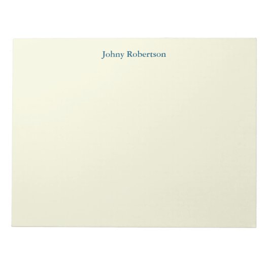 Beige Kleur Duidelijk Elegant Professioneel Modern Notitieblok (Voorkant)