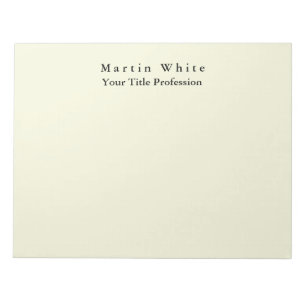Beige Kleur Duidelijk Elegant Professioneel Modern Notitieblok