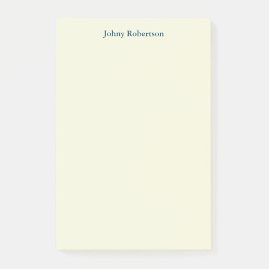 Beige Kleur Duidelijk Elegant Professioneel Modern Post-it® Notes (Voorkant)