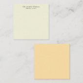 Beige Kleur Eenvoudig Eenvoudig Minimalistisch Notitiekaartje (Voorkant / Achterkant)