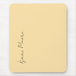 Beige Kleur Eenvoudig Elegante Script Calligrafie  Muismat