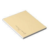 Beige Kleur Eenvoudig Elegante Script Calligrafie Notitieblok (Schuin)
