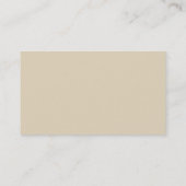 Beige Kleur Modern Bold Minimalist Professional Visitekaartje (Achterkant)