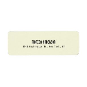 Beige Kleur Modern Eenvoudig Professioneel Etiket