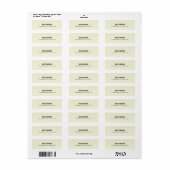 Beige Kleur Modern Eenvoudig Professioneel Etiket (Full Sheet)