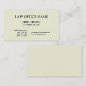 Beige Kleur Trendy advocaat bij Law Visitekaartje (Voorkant / Achterkant)