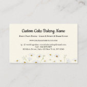 Beige kookwhisky in Daisy Flower Pastry Chef Visitekaartje (Achterkant)