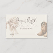 Beige laarzen of bogen Geslacht onthullen Luier Ra Informatiekaartje (Voorkant)