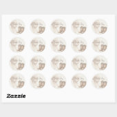 Beige laarzen of bogen onthullen geslacht Team Boy Ronde Sticker (Vel)