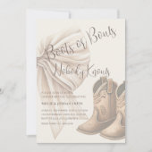 Beige laarzen of bogen Waterverf gender openbaren Kaart (Voorkant)