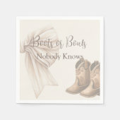 Beige laarzen of bogen Waterverf gender openbaren Servet (Voorkant)