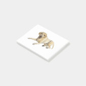 Beige Labrador Dog Down Post-it® Notes (Schuin)