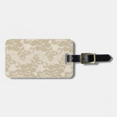 Beige lace bagagelabel (Voorkant horizontaal)