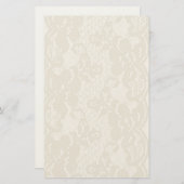 Beige lace briefpapier (Voorkant / Achterkant)